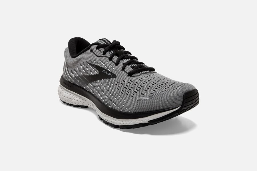 Ghost 13 Road Brooks Running Shoes NZ Mens - Grey/Black - CBMZJH-489